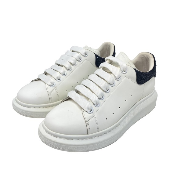 Alexander McQueen Womens Sneakers EU 39 US 8–8.5 White Black Crystal-Embellished